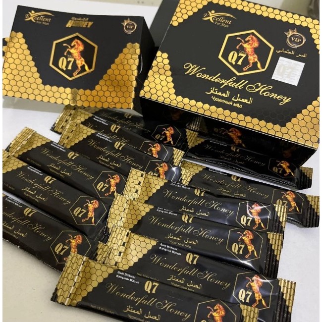 

Q7 Gold Men Horse Honey / Excellent For Men VIP / Madu Macun Turki Turkey /Q7 Gold Wonderfull Honey