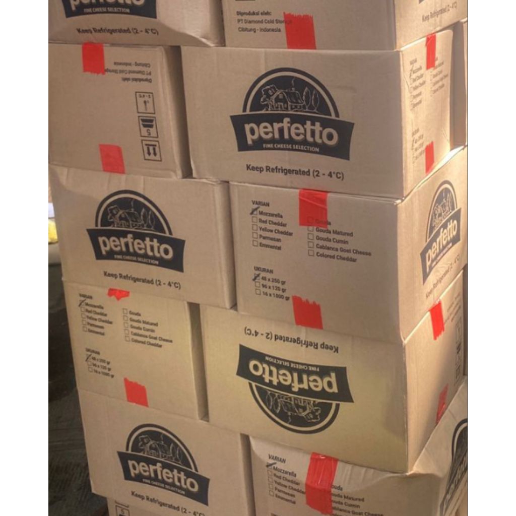 

1 KARTON PERFETTO MOZARELLA ISI 48 PCS KEJU 1 DUS