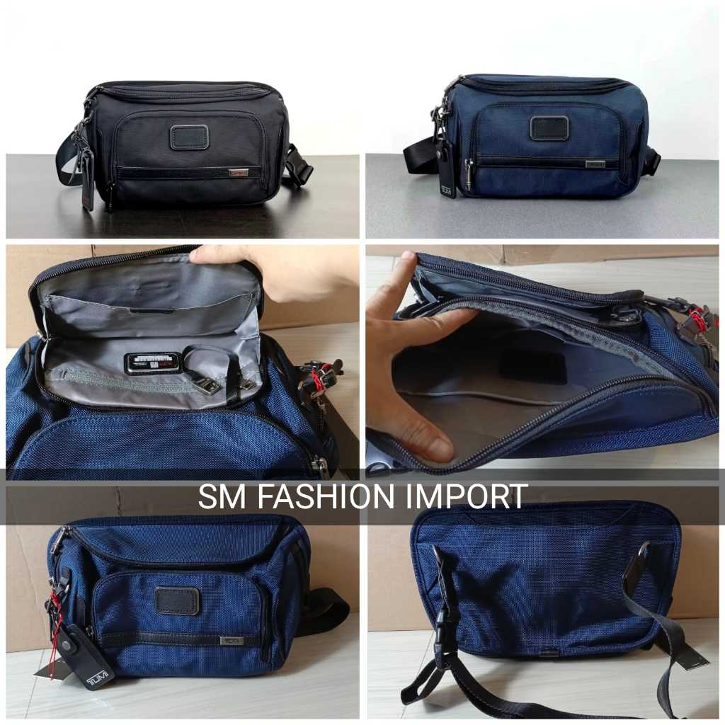 tas selempang pria waistbag large man crossbody balistik nilon fashion impor
