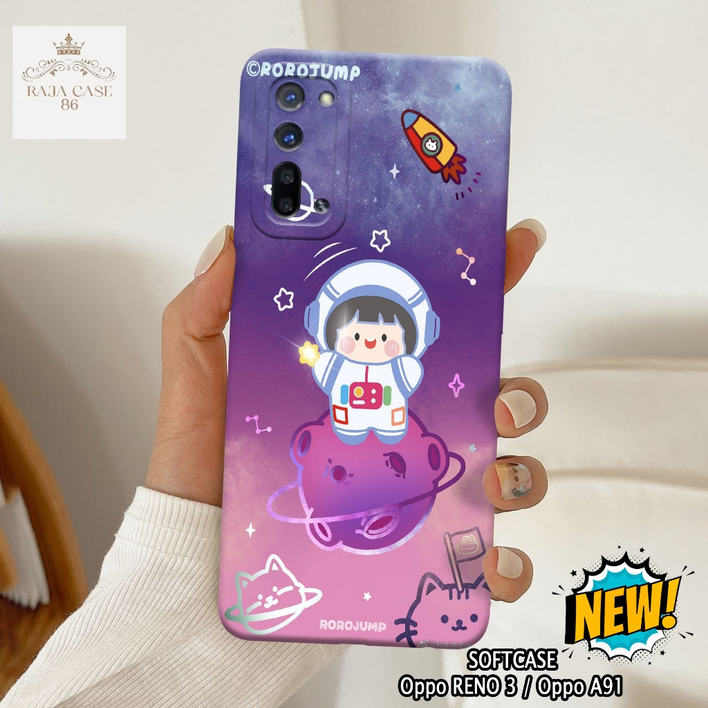 Case Oppo Reno 3 / Oppo A91 - Rajacase - casing Oppo Reno 3 - Motif case Lucu - Pelindung handphone 
