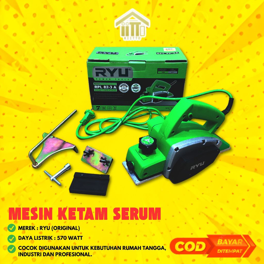 MESIN KETAM SERUT PLANNER RYU RPL 82-3A / MESIN KETAM KAYU RYU / MESIN SERUT KAYU RYU