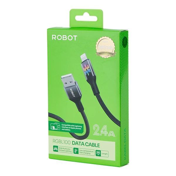 KABEL DATA ROBOT RGBC100 | ROBOT RGBL100 | CAS CEPAT  FAST CHARGING