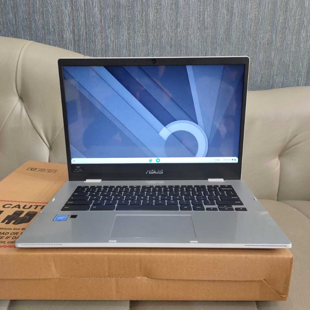 LAPTOP SECOND,Asus Chromebook CX1400CN, Super Slim, Ringan, Mulus, Seri Baru, Lengkap, Iron Silver