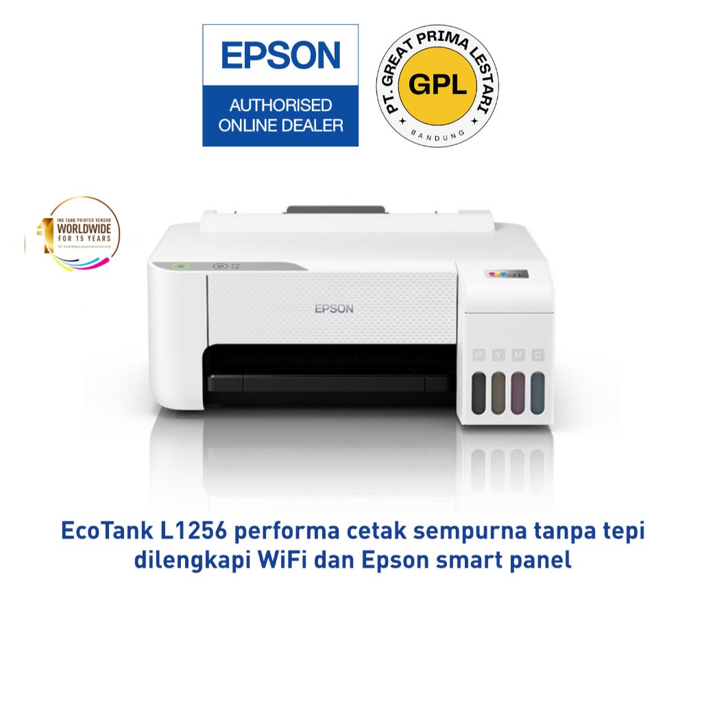Printer Epson L1256 A4 Wi-Fi Ink Tank Printer - Hitam, Cyan, Magenta, Yellow