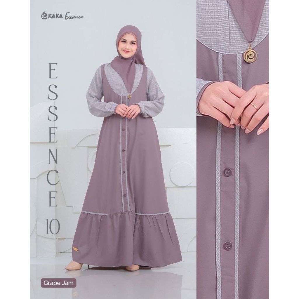 GAMIS KEKEBUSANA MUSLIM ESSENCE 10 - DRESS CASUAL - OOTD FASHION SHOPEE