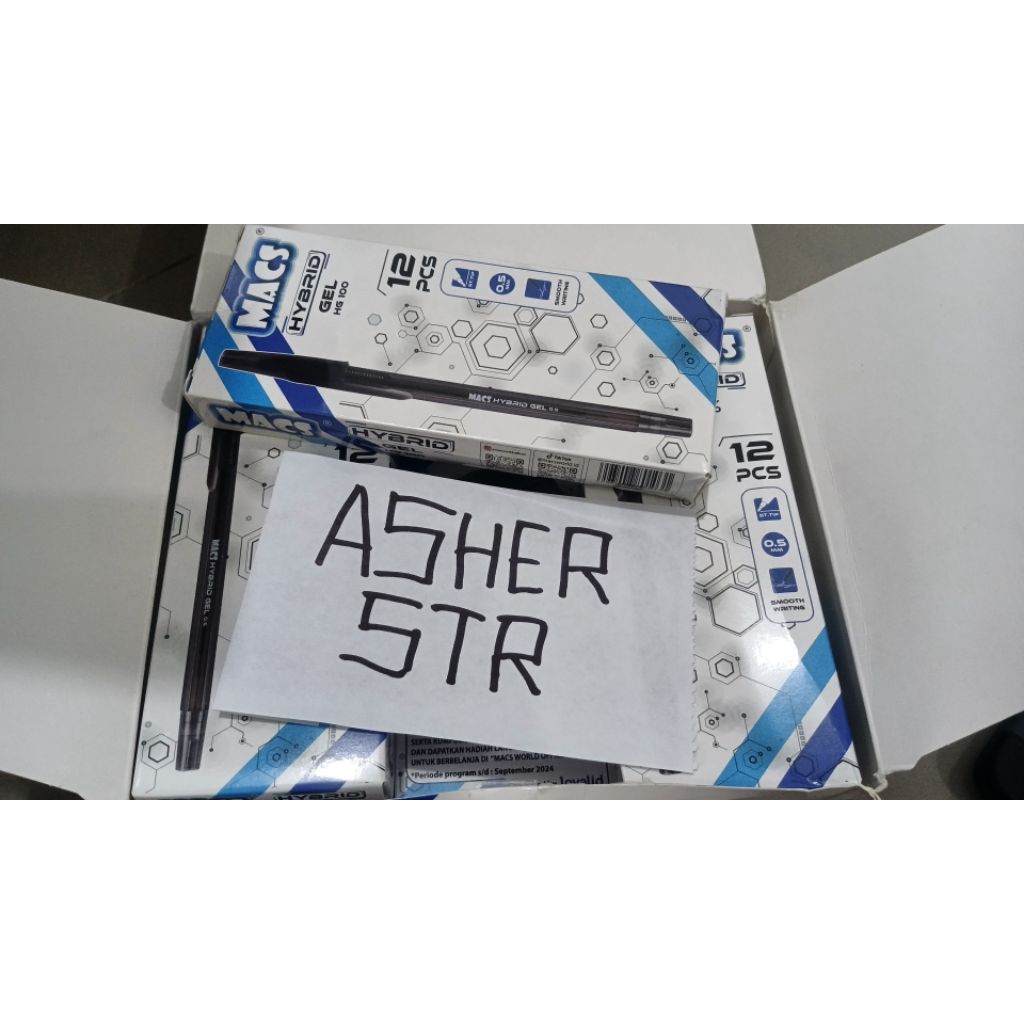 

Termurah!! 1 Pack Hybrid Gel Pen HG100 isi 12 Hitam