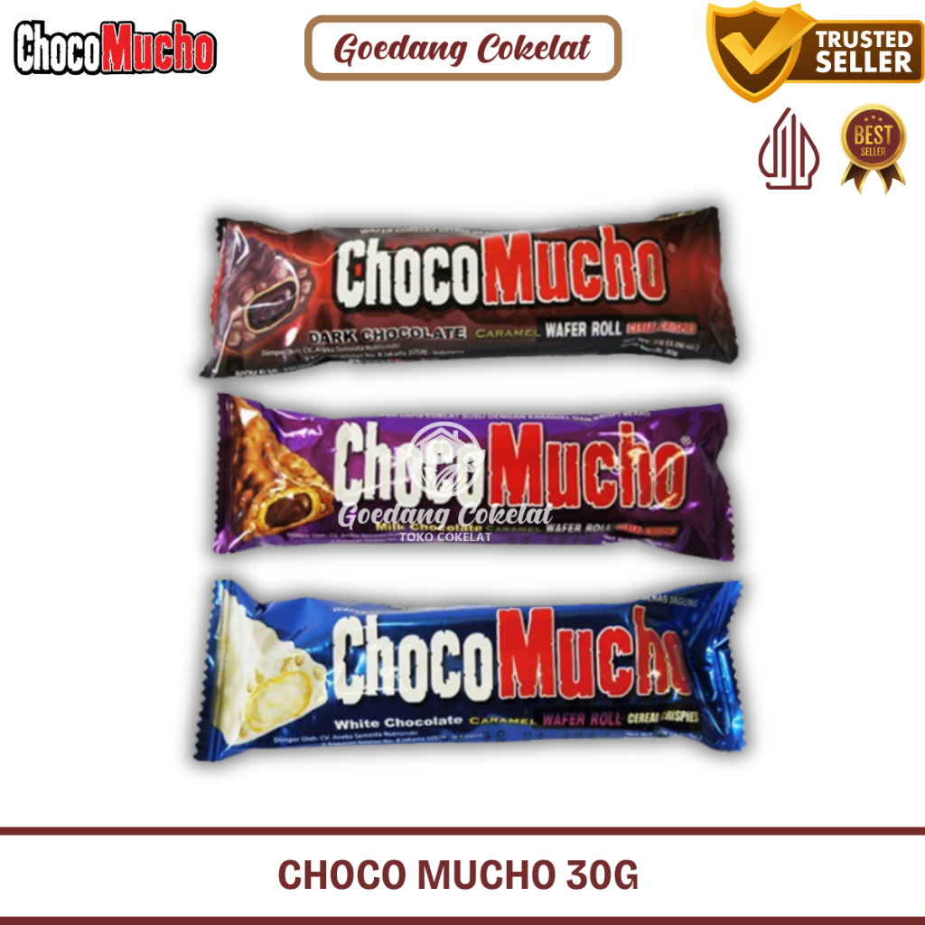 

Choco Mucho ChocoMucho Milk Dark White Chocolate Kemasan 30g