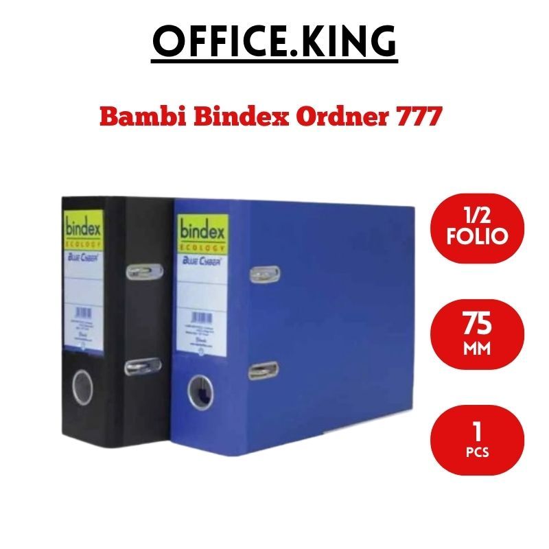 

Ordner 777 Ecology 1/2 Folio Kwitansi BINDEX- Biru/Blue OR Hitam/Black