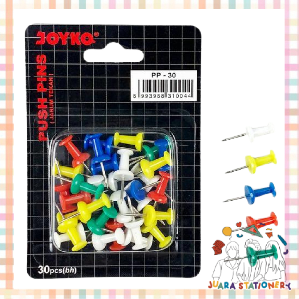 

(583) Push Pin Joyko PP-30TR / PP 30 - Push Pin Tancapan Paku Gabus