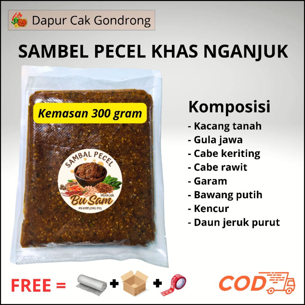 

Sambel Pecel Nganjuk Bu Sam Ngronggot (Rasa Pedas) 300 gram