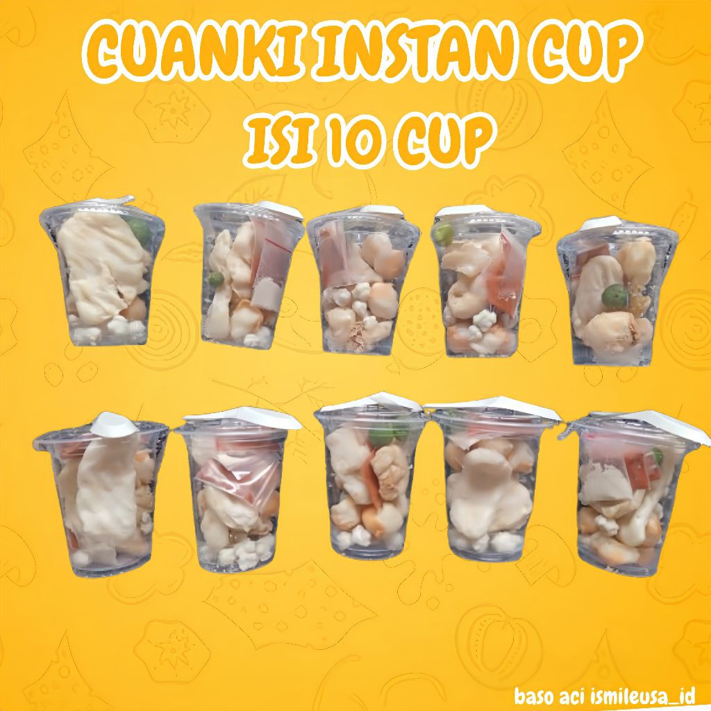 

Cuanki instan cup isi 10cup bonus basreng