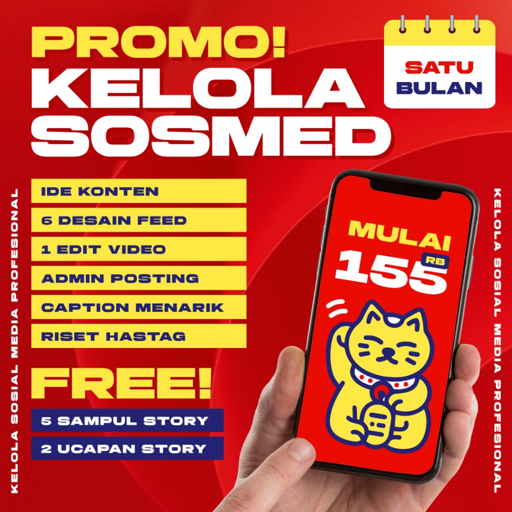 Jasa Kelola Instagram 1 Bulan - Desain Feed, Editing Video, Desain Logo