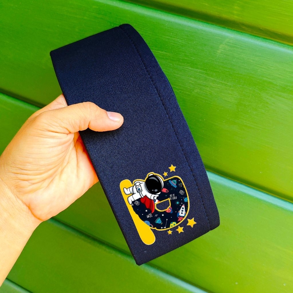 Rpahala peci karakter huruf inisial motif astronot peci anak PAUD TK SD peci anak peci hitam songkok