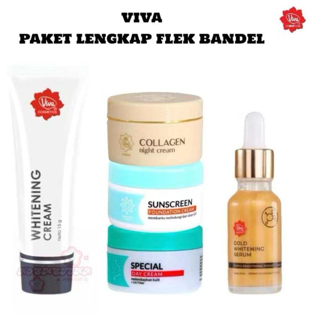 PAKET WAJAH VIVA ISI 5 / ISI 3 - VIVA PAKET ANTI FLEK - VIVA SKINCARE PAKET PERAWATAN WAJAH