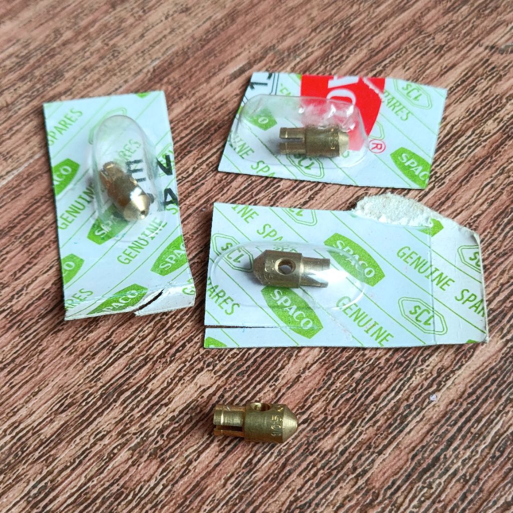 spuyer bensin main jet size 105 original spaco untuk karburator vespa
