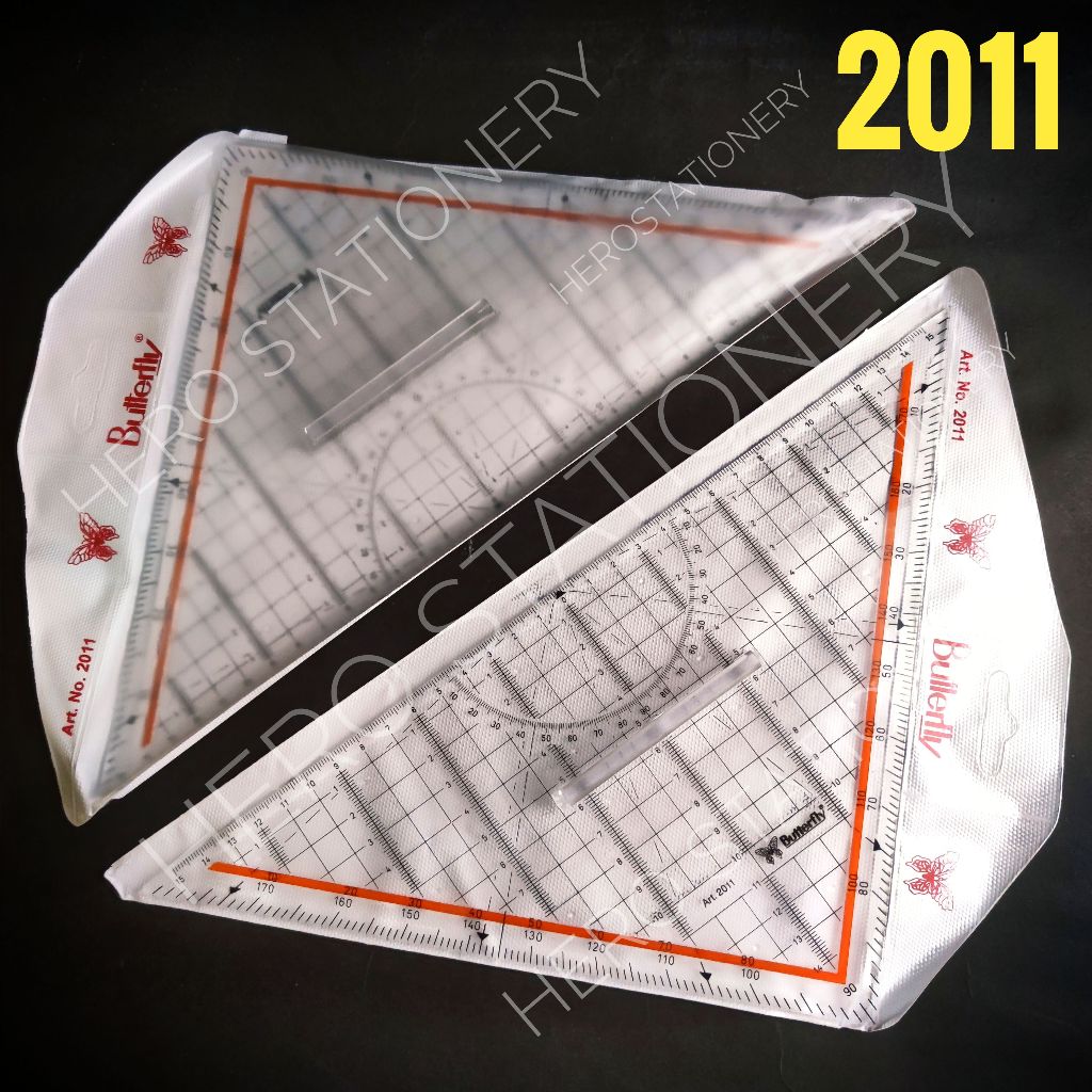 

Penggaris teknik ukur segitiga siku skala scale ruler butterfly Art 2011