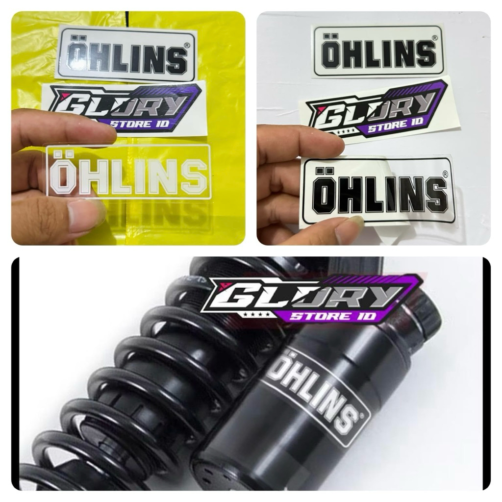 Sticker Shock OHLINS Transparan Stiker Shocbreaker Belakang Ohlins Transparan