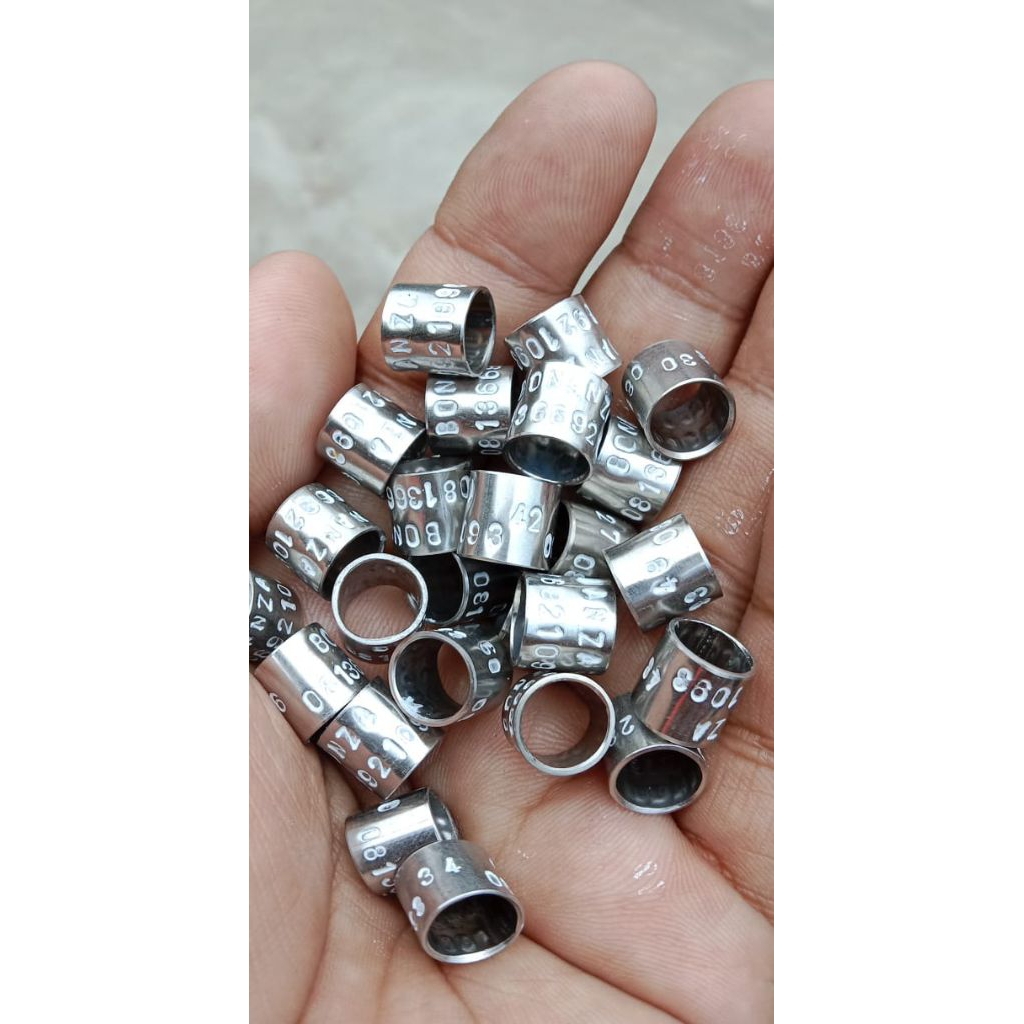 RING BURUNG | 23 BAJA KETOK 1CM | CUSTOM CETAK NAMA | MERPATI | DLL