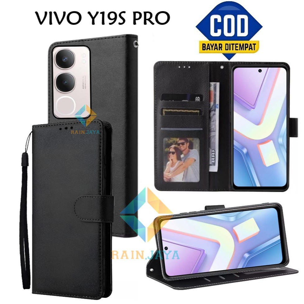 Flip Case Vivo Y19S Pro Dompet Wallet Leather Case Premium Casing Hp Vivo Y19S Pro