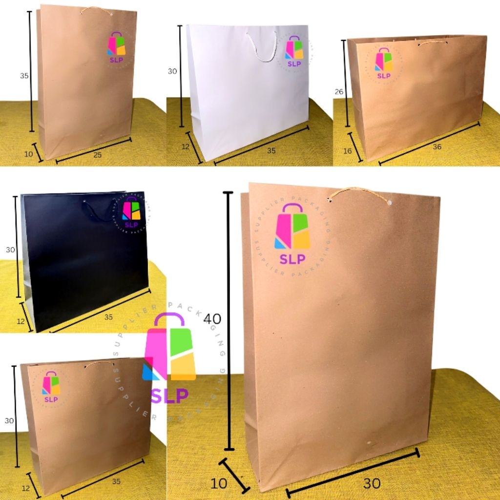 

[isi 12pcs] paperbag coklat jumbo shopping bag coklat jumbo XL goodie bag souvenir hampers