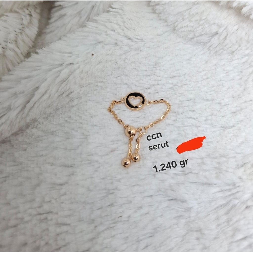Cincin emas 70 hati serut