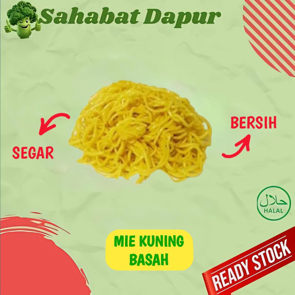 

Mie Kuning Basah / Mie Celor Fresh - Sayur Palembang