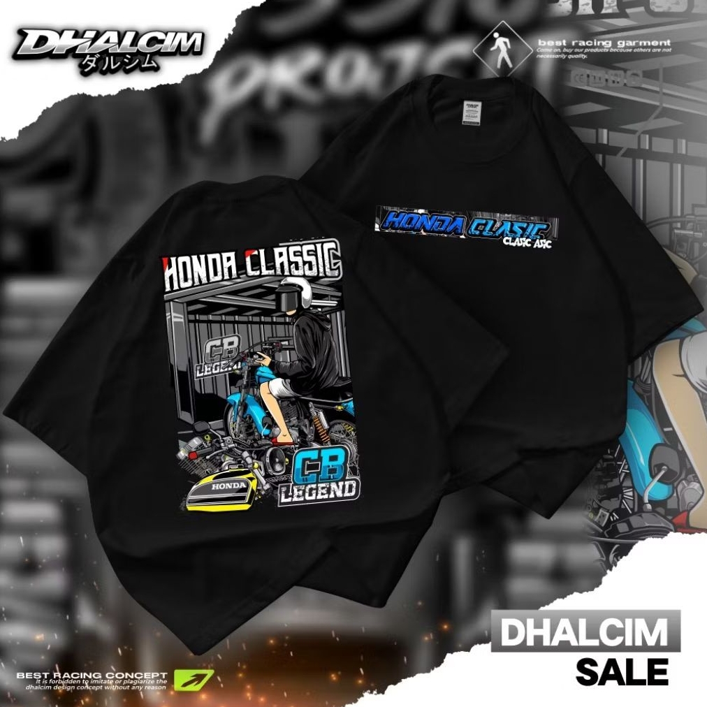 KAOS DISTRO HONDA CLASIC FULL DESAIN SABLON,  KAOS DISTRO CB CLASIC