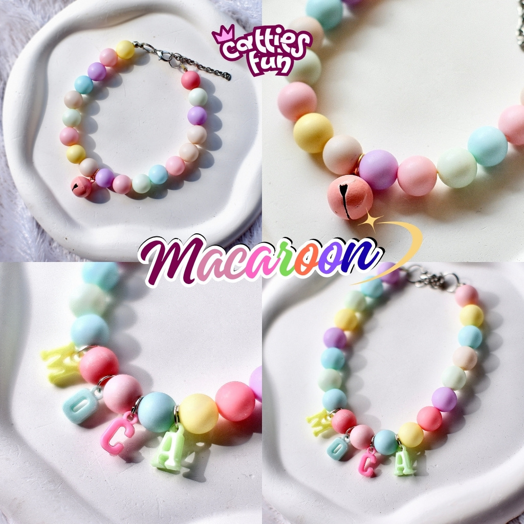 [MACAROON] Kalung kucing Custom Nama Kalung kucing Mutiara Custom