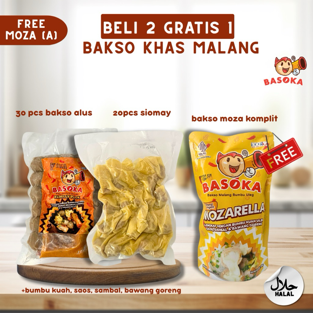 

Bakso Malang Beli 2 gratis 1 mozarella komplit bumbu kuah rempah