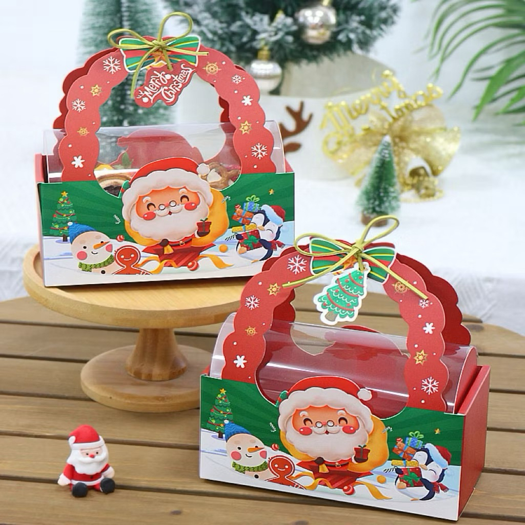 

Gable Box Cupcake 2 lubang Transparant Christmas Packaging Cupcake