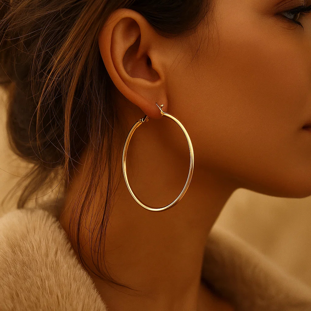 Anting Lingkaran Sederhana Anting Jawellery Hoop Anting Wanita Korea Simpel Elegan AT-4048