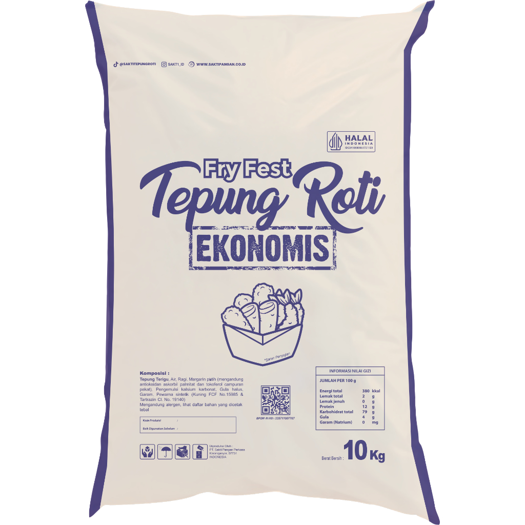 

Tepung Roti Merek FryFest 10kg