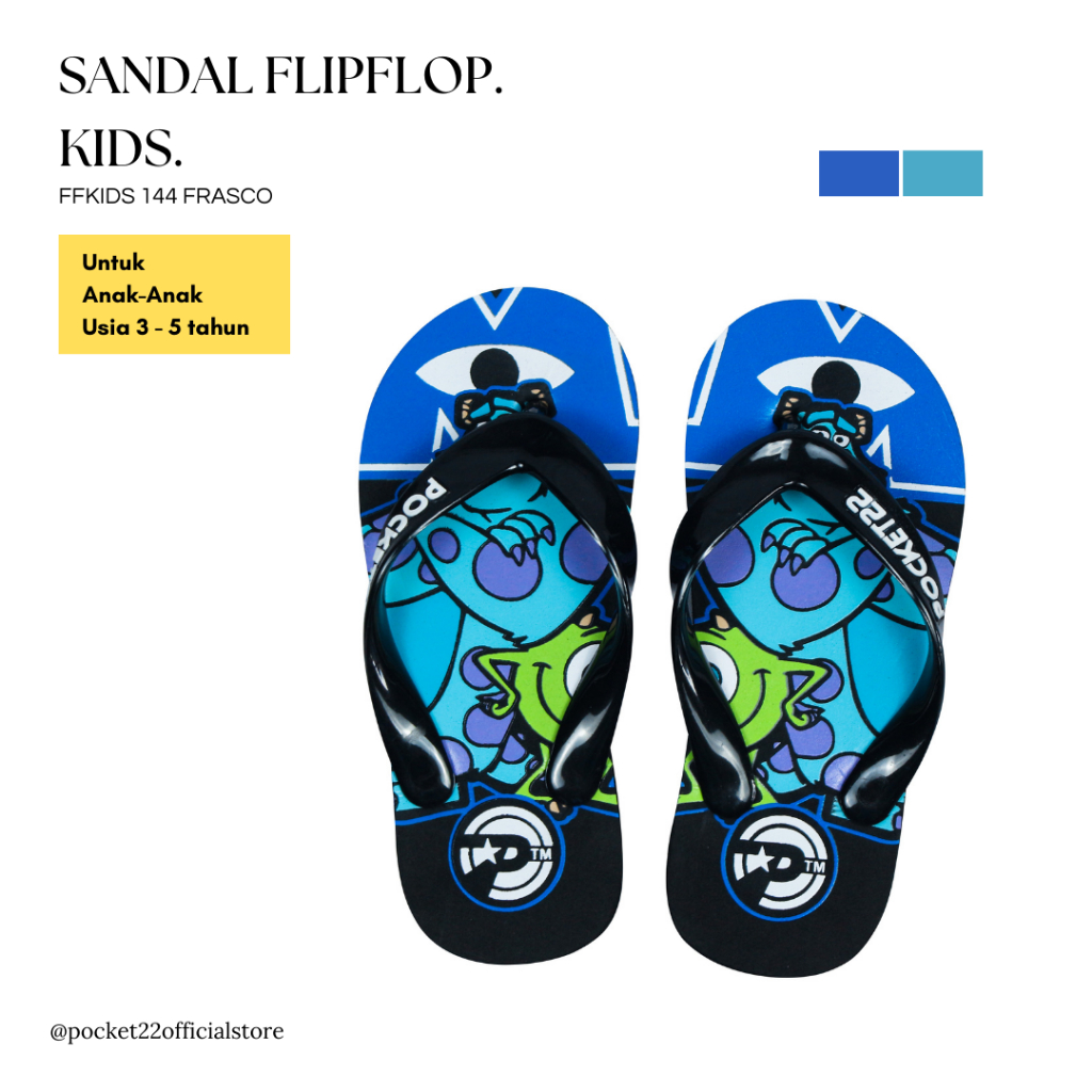 POCKET22 SANDAL MOTIF ANAK-ANAK FFKIDS 144 FRASCO UNTUK USIA 3 - 5 TAHUN TERBARU