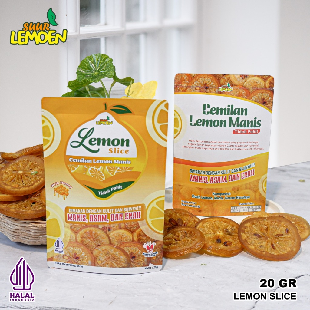 

Suur Lemoen - Lemon Slice 20 gr / Camilan Lemon Manis Premium