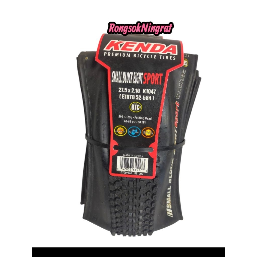 Ban Kenda 27.5 X 2.10 K1047 Small Block Eight Sport  kevlar