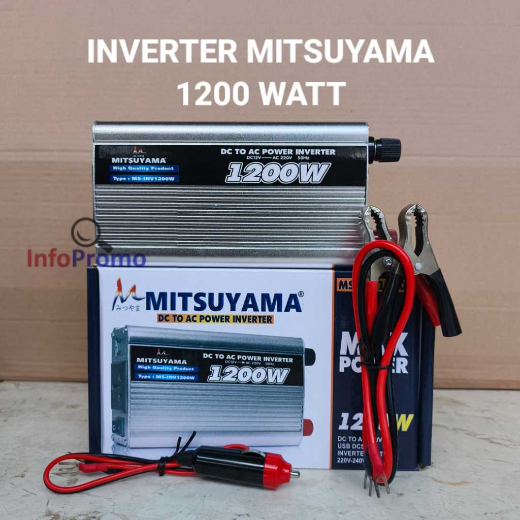 Power Inverter DC to AC 1200 Watt USB Mitsuyama MS-INV1200W Original