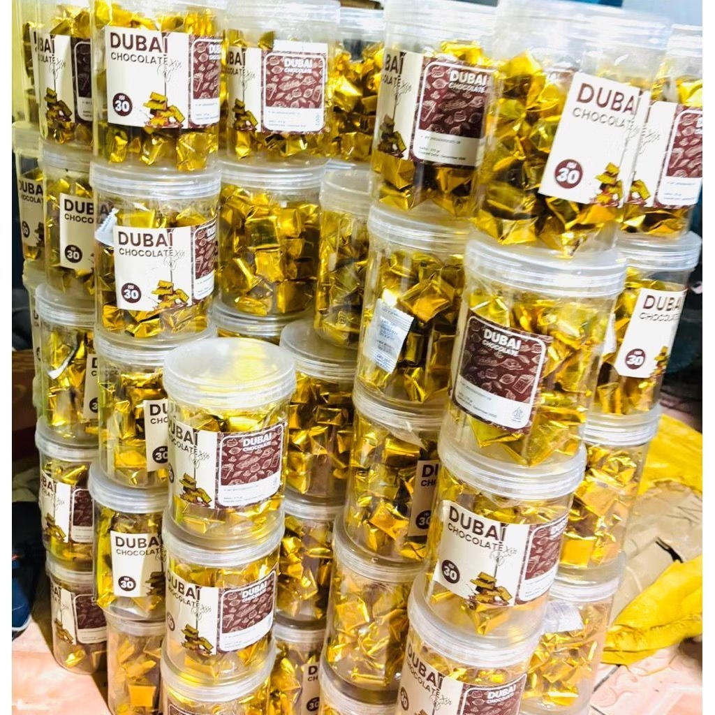 

DUBAI CHOCOLATE BITES ISI 30 PCS FREE TOPLES COKLAT DUBAI MINI ISI PISTACHIO KUNAFA