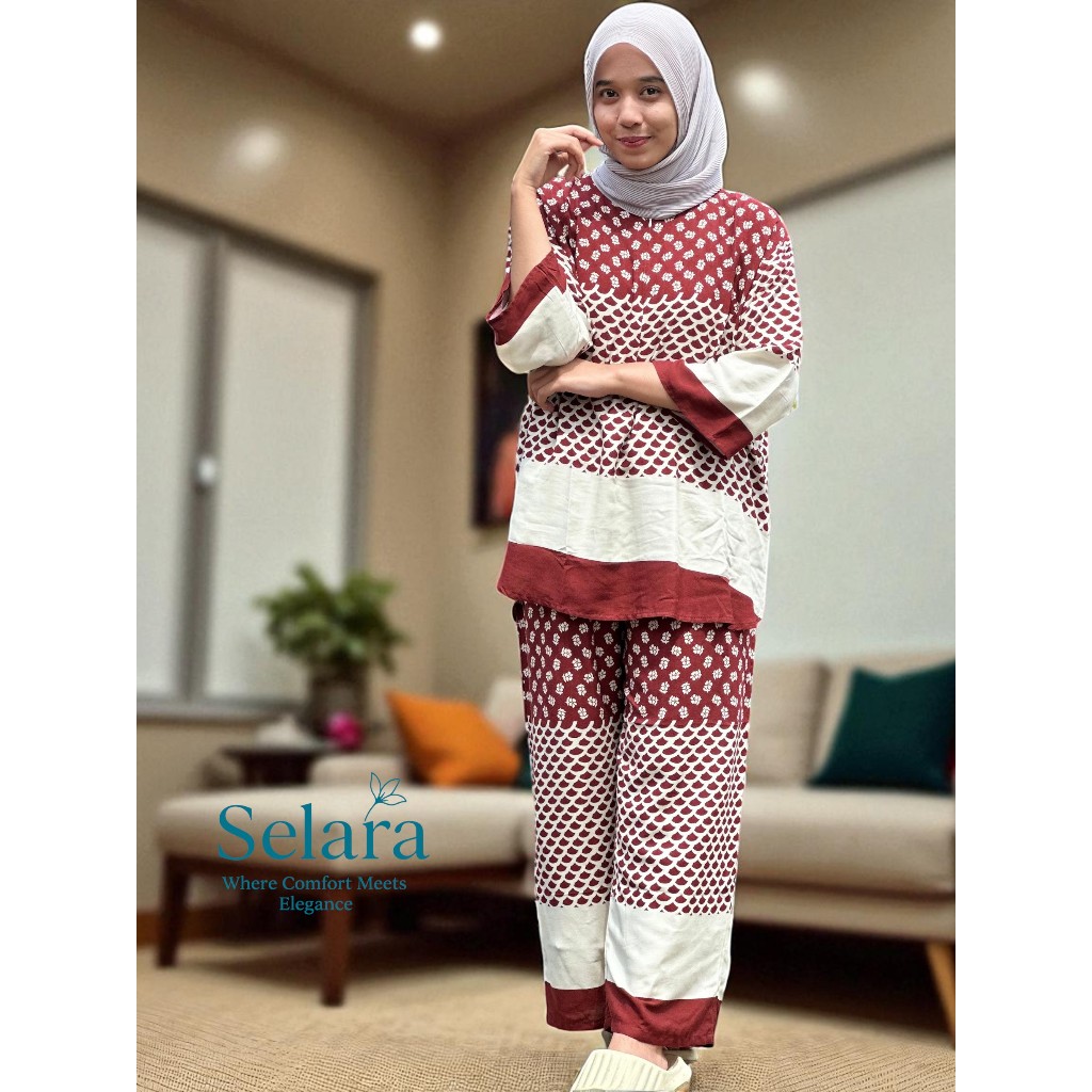 Setelan Atas Bawah Lengan Busui Rayon Premium