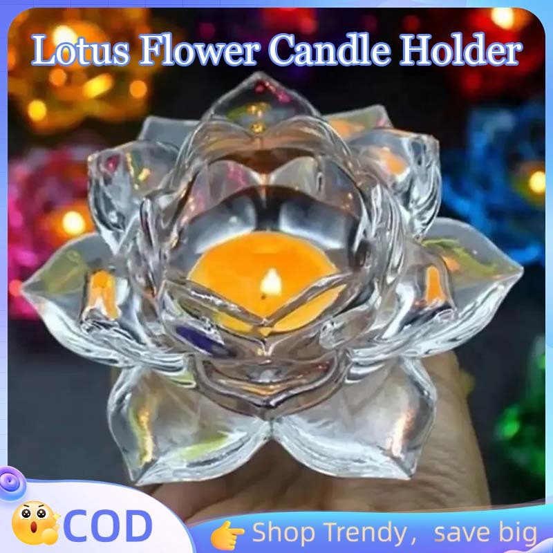 Tempat Lilin Teratai Tempat Lilin Crystal Hiasan Tempat Lilin Tempat Lilin Kristal Tempat Lilin Kaca