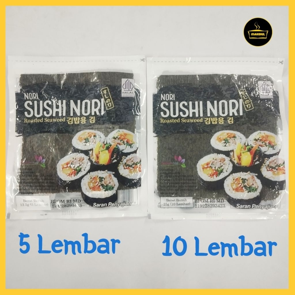 

Javasuperfood Nori Sushi Roasted Seaweed isi 5 & 10 lembar