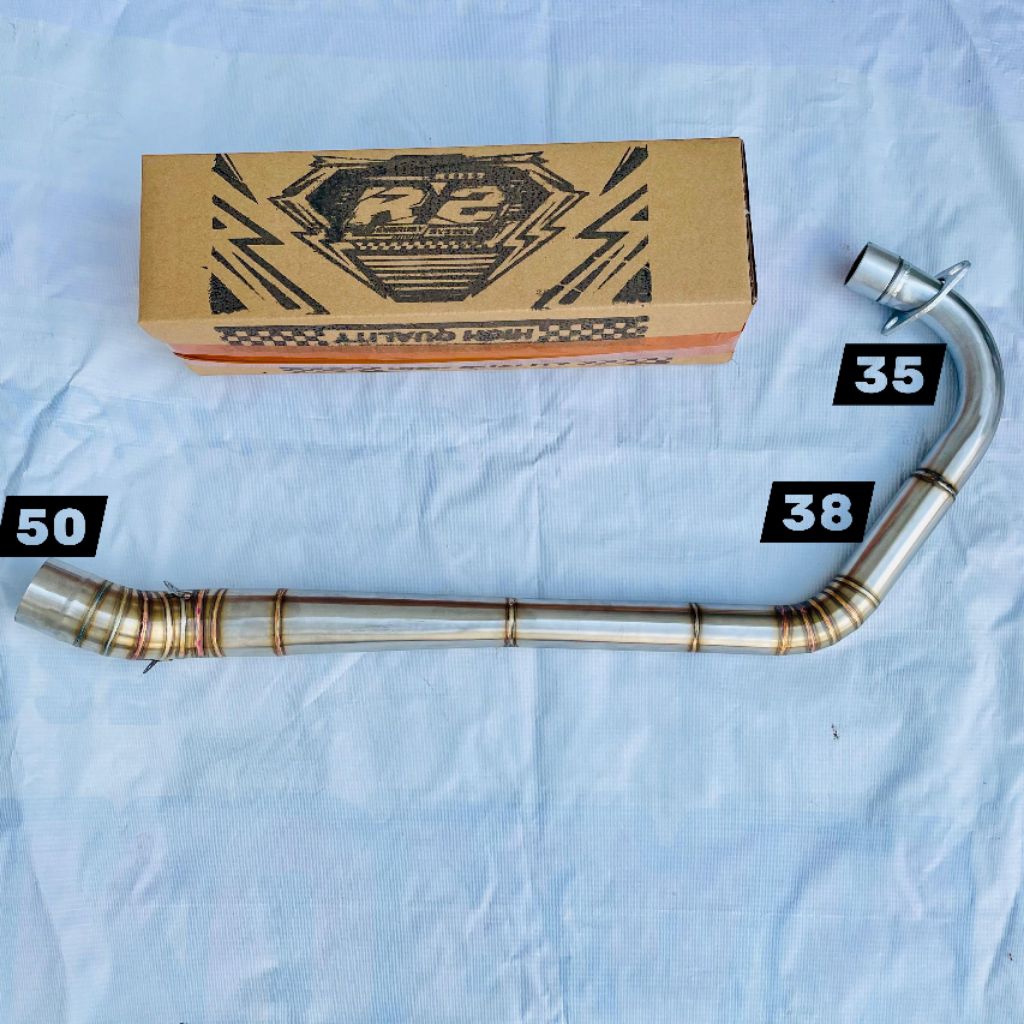 Leheran KNALPOT KOMPETISI TIGER MP CB GL 100cc-250cc HEREK inlet 50