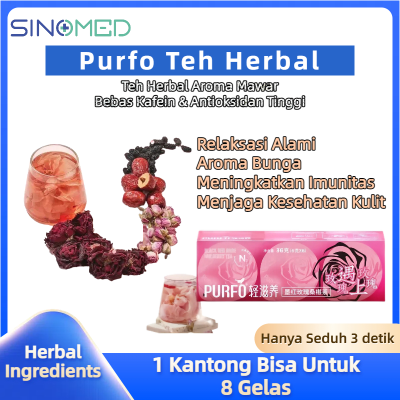 

ECERAN Teh Herbal China Chinese Herbal Tea Mawar Black Red Rose Mulberry Minuman Sehat Antioksidan