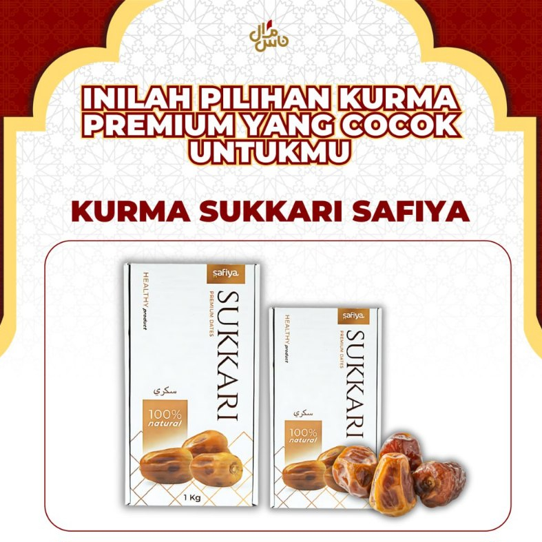 

KURMA PREMIUM SUKKARI MANIS DAN LEMBUT 100% ORIGINAL BY SAFIYA