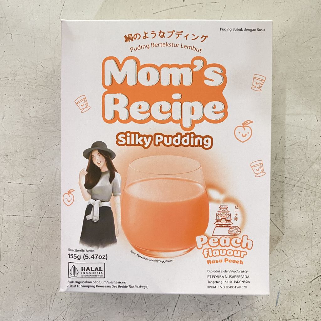 

Mom's recipe SILKY PUDDING rasa PEACH box 155 gram
