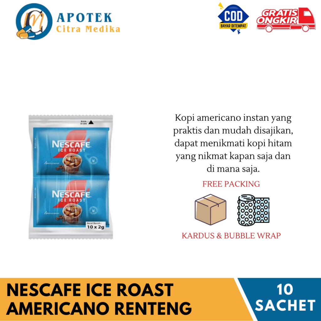 

NESCAFE ICE ROAST AMERICANO - KOPI AMERICANO INSTAN SACHET PRAKTIS