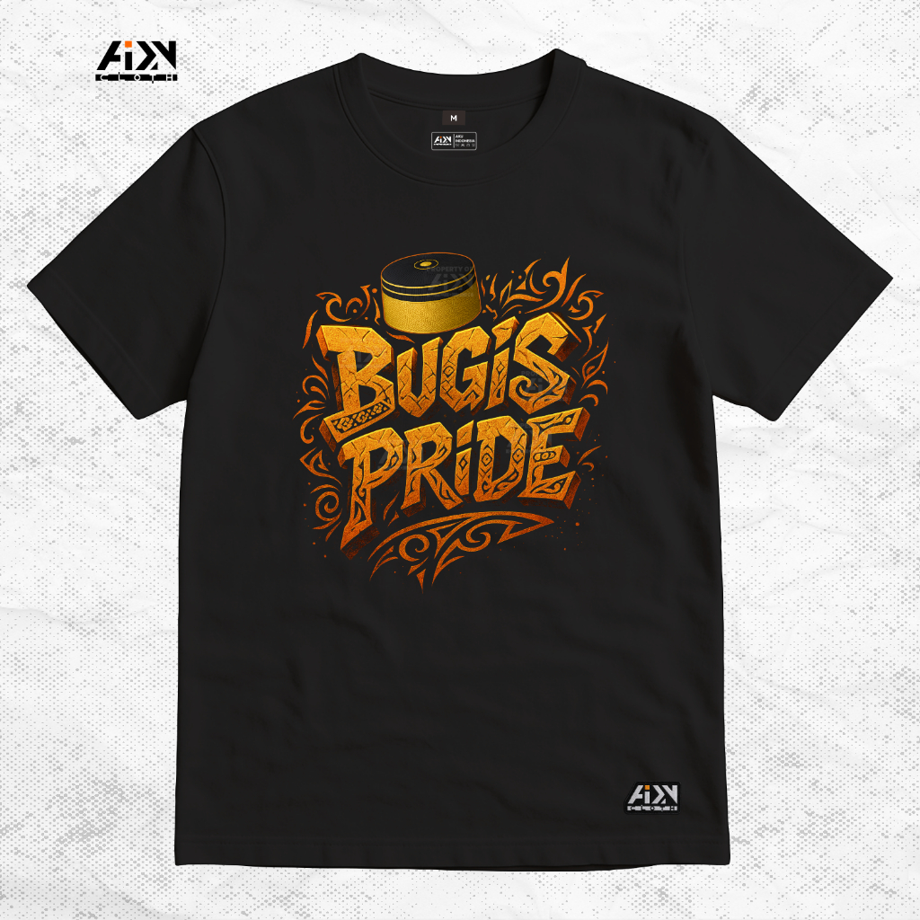 AIDN Baju Distro Kaos Bugis Pride Keren - Baju Bugis - Baju Perantau Bugis - Premium Cotton Combed 2