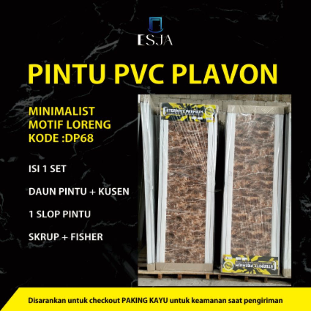 Pintu Kamar Mandi Plafon PVC Minimalis Motif