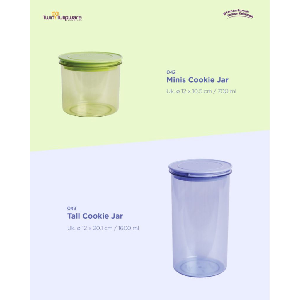 Tall cookies jar / mini cookies jar tulipware