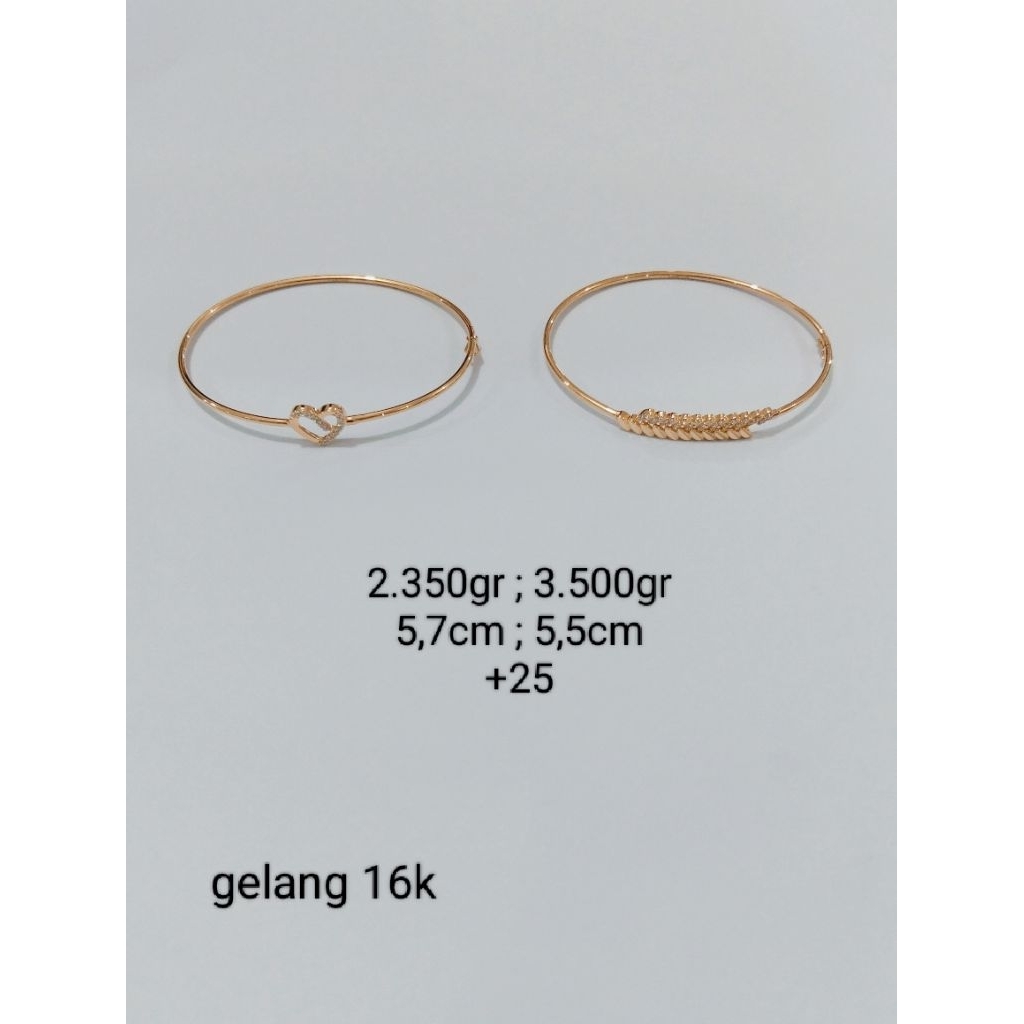 gelang emas 16 karat