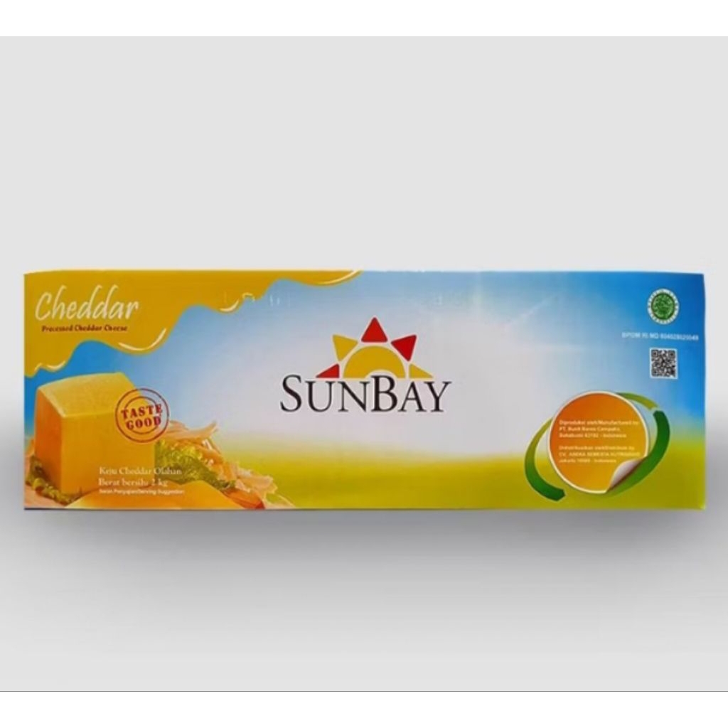 

Keju Cheddar Cheese Sunbay 2kg